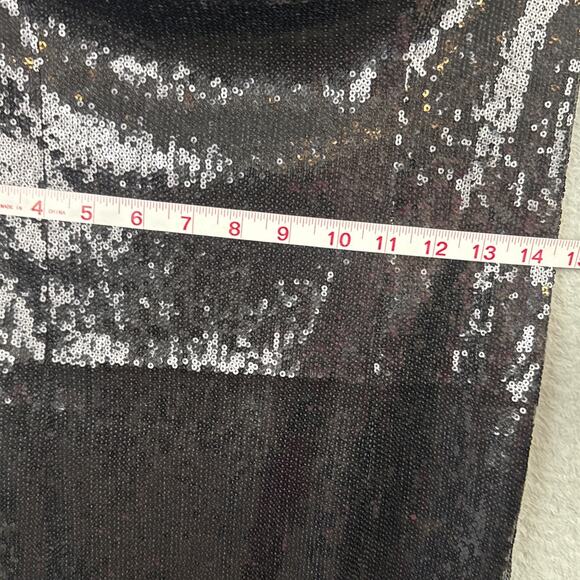 Chelsea 28 Sequined  Column Gown Black  M NWOT New Years Giftable Sophisticated - Picture 5 of 8